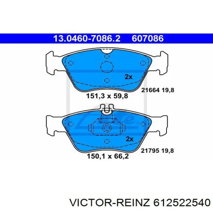 Прокладка ГБЦ Victor Reinz 612522540 цена, от 22.29 USD