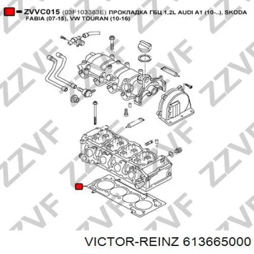 Junta de culata 613665000 Victor Reinz