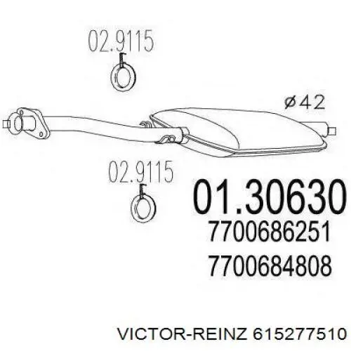 Прокладка ГБЦ 615277510 Victor Reinz