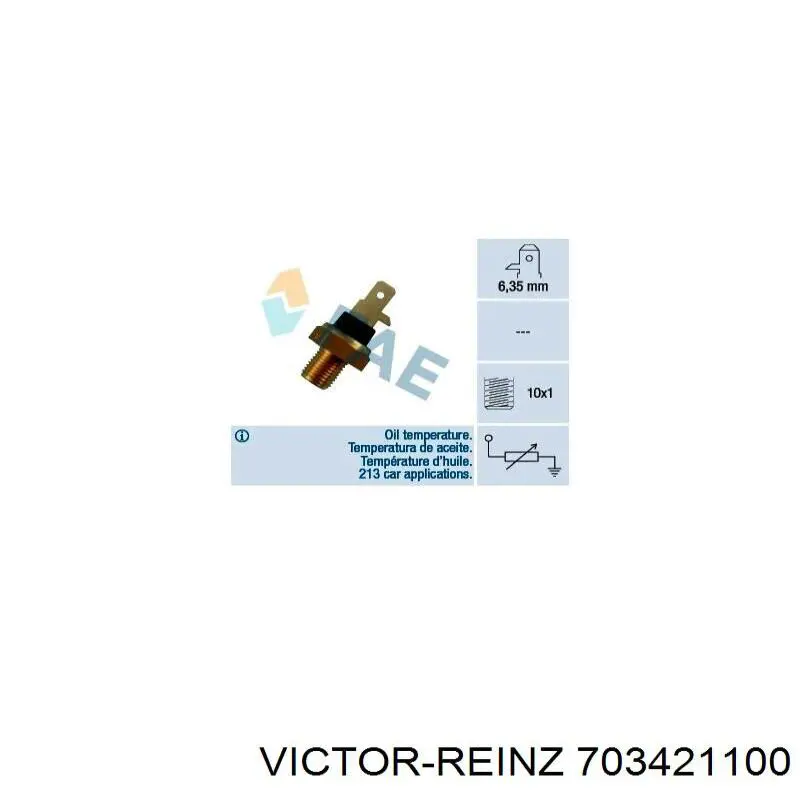 Прокладка поддона картера 703421100 Victor Reinz