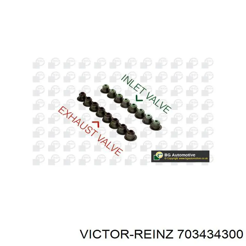 703434300 Victor Reinz сальник клапана (маслосъемный, впуск/выпуск)