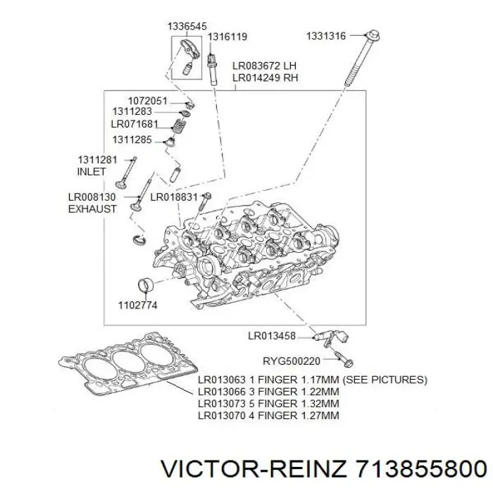 Прокладка крышки двигателя Victor Reinz 713855800 цена, от 15.77 USD