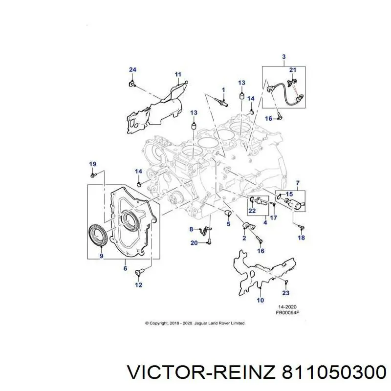 653440 Elring vedação dianteira de cambota de motor