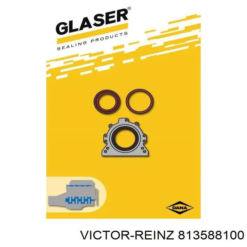 Сальник колінвала двигуна, задній 813588100 Victor Reinz