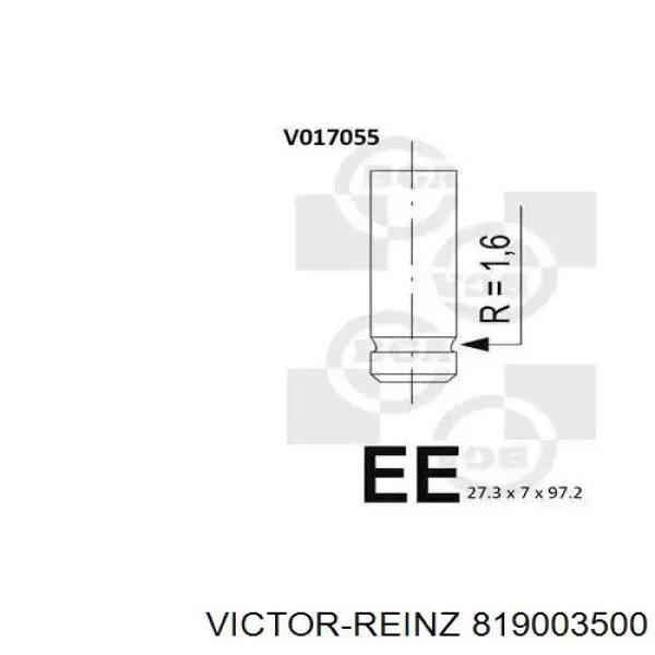 Сальник коленвала двигателя передний VICTOR REINZ 819003500