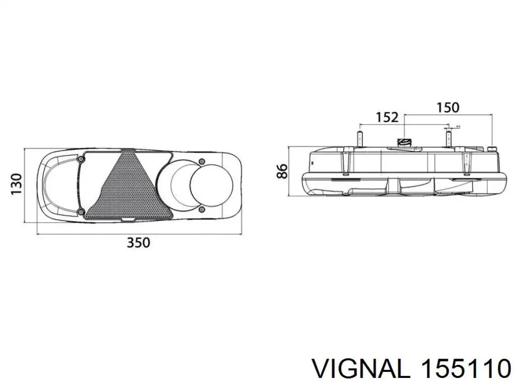 Задний фонарь VAL155110 Vignal