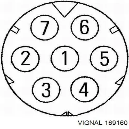 Фонарь задний левый 169160 Vignal