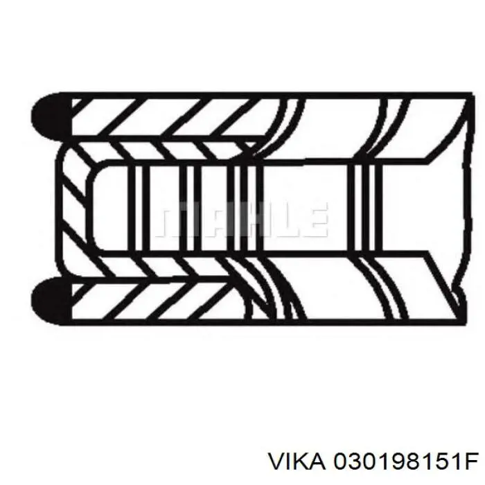 030198151F Vika кольца поршневые на 1 цилиндр, std.