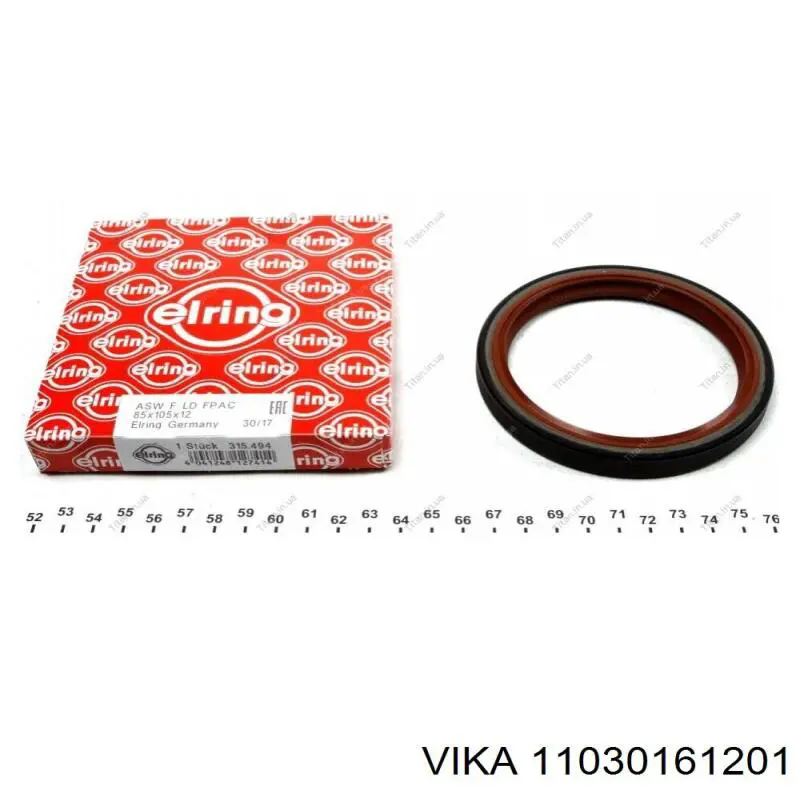 Купить Сальник коленвала задний Фольксваген Лупо  6X, 6E