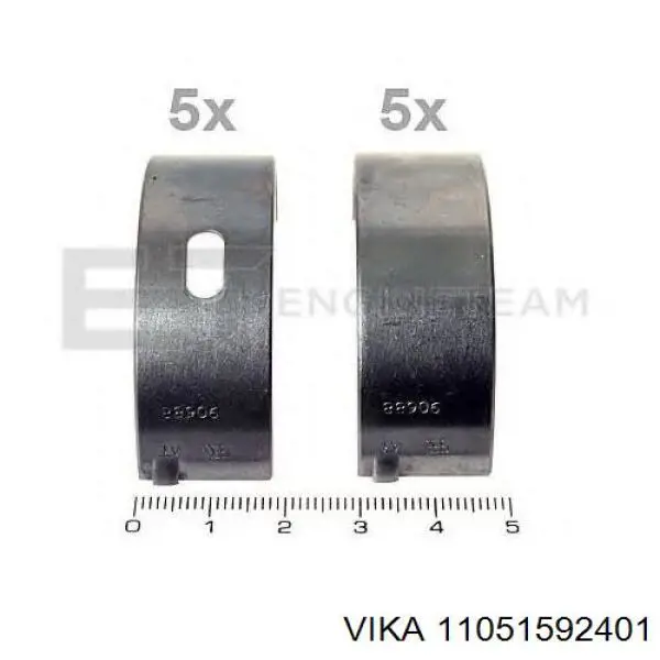 Вкладыши коленвала коренные, комплект, стандарт (STD) на Skoda Octavia A8, NX3