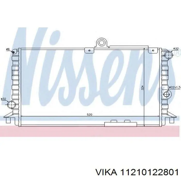 Радиатор охлаждения двигателя Vika 11210122801 цена, от 43.95 USD