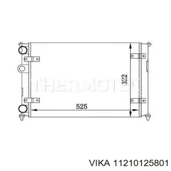 Радиатор охлаждения двигателя FPS FP62A498 цена, от 40.86 USD