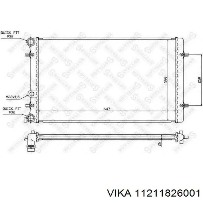 Купить 1J0121253N Renault (RVI) Радиатор водяной