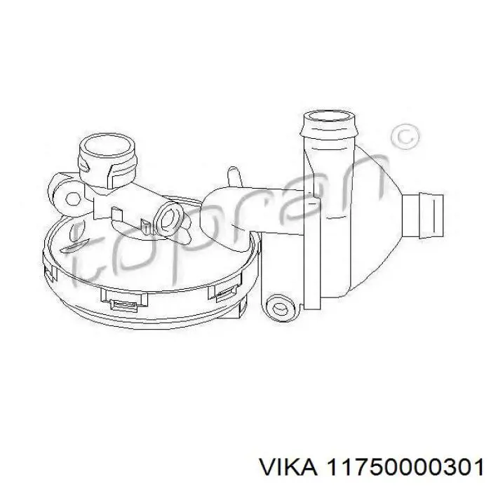 Клапан вентиляции картерных газов 11750000301 Vika