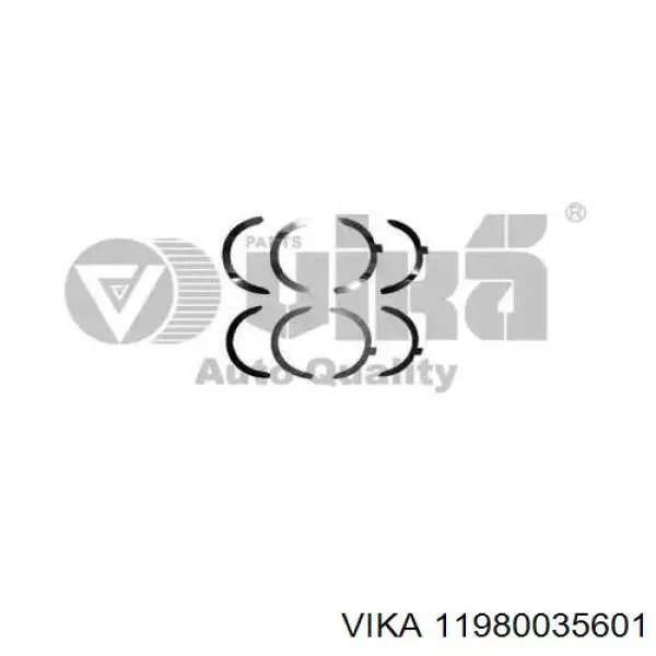 11980035601 Vika полукольцо упорное (разбега коленвала, STD, комплект)