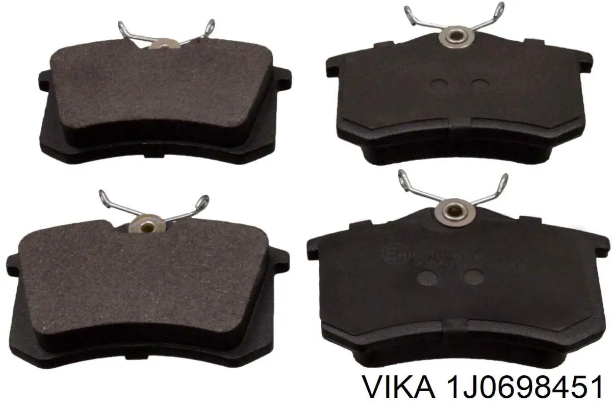 1J0698451 Vika колодки тормозные задние дисковые