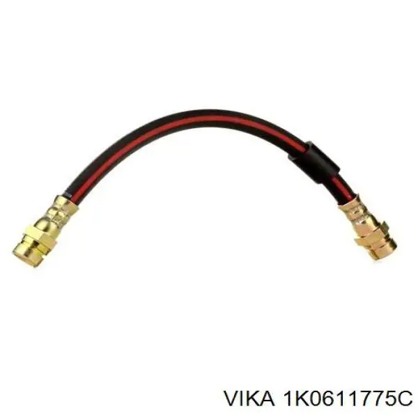 Tubo flexible de frenos trasero 1K0611775C Vika