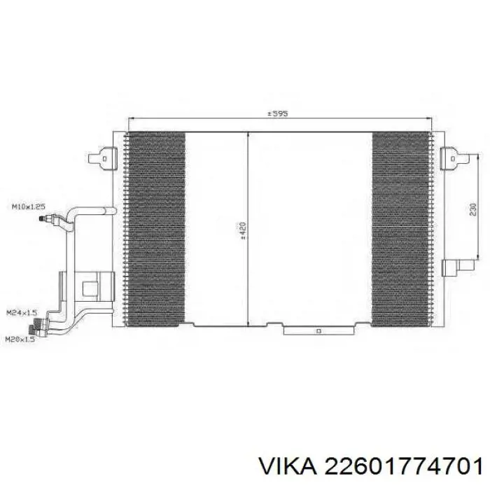 Радиатор кондиционера 22601774701 Vika