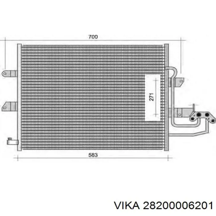 AC 325 000S Knecht-Mahle радиатор кондиционера