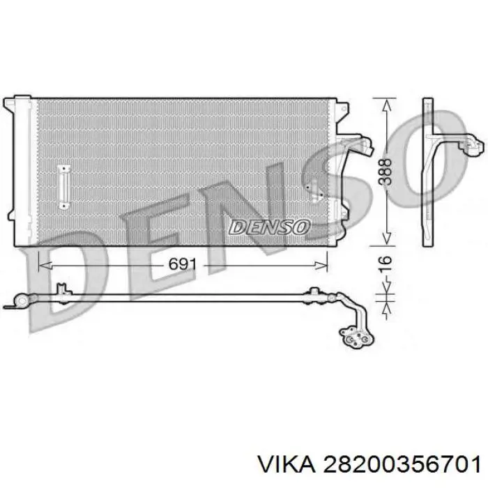 Радиатор кондиционера CD440618 Koyorad