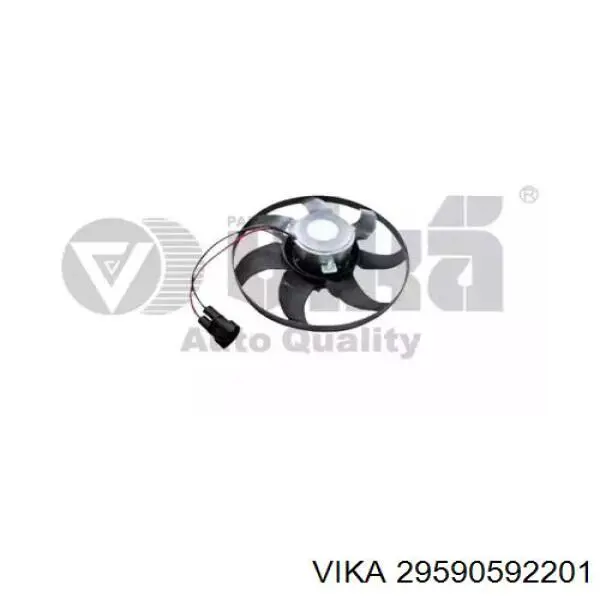 29590592201 Vika ventilador elétrico de esfriamento montado (motor + roda de aletas)