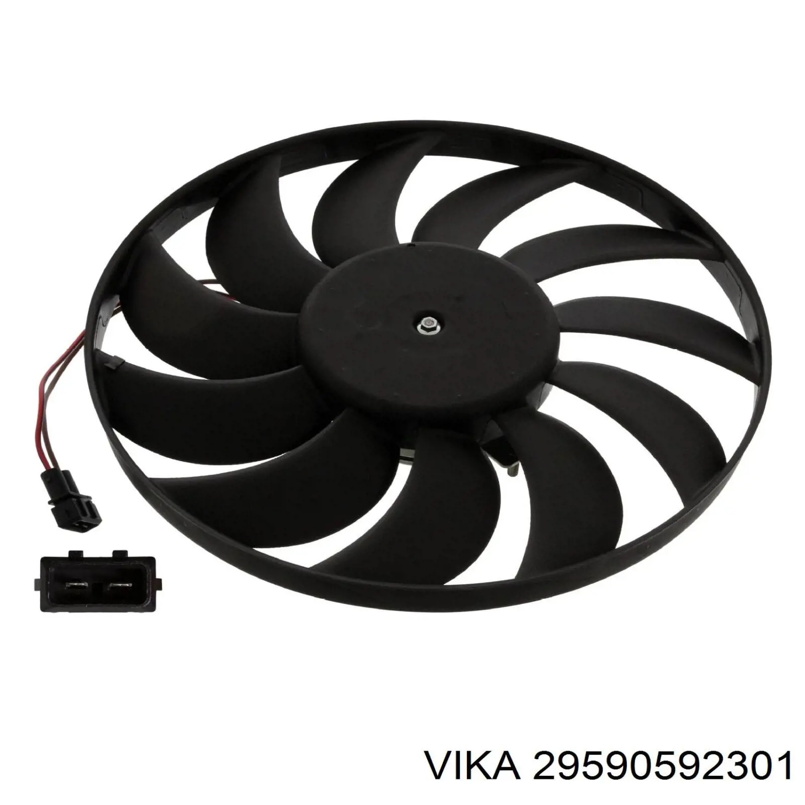 29590592301 Vika ventilador elétrico de esfriamento montado (motor + roda de aletas)