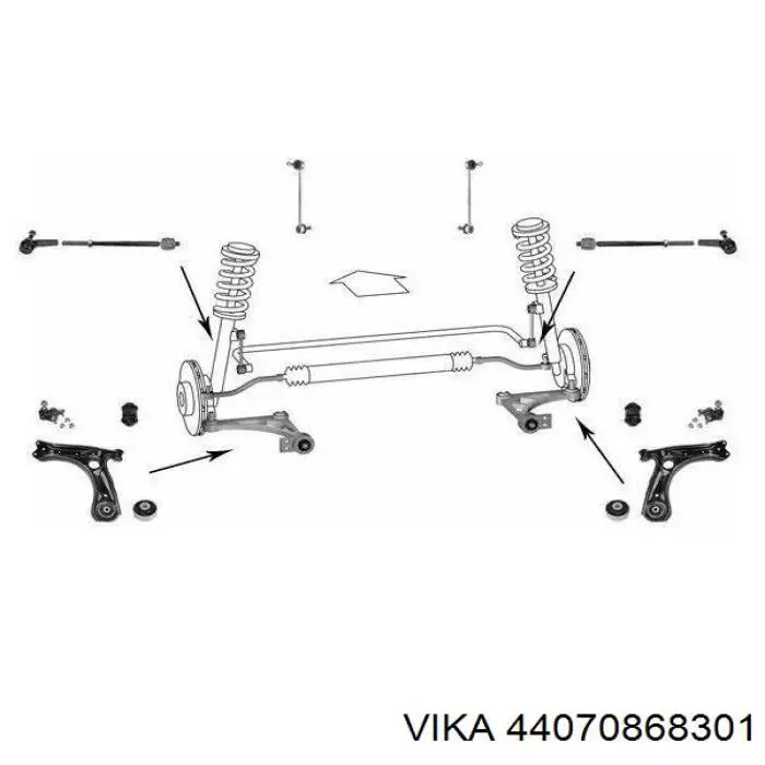 Сайлентблок передней подвески Vika 44070868301 цена, от 4.42 USD