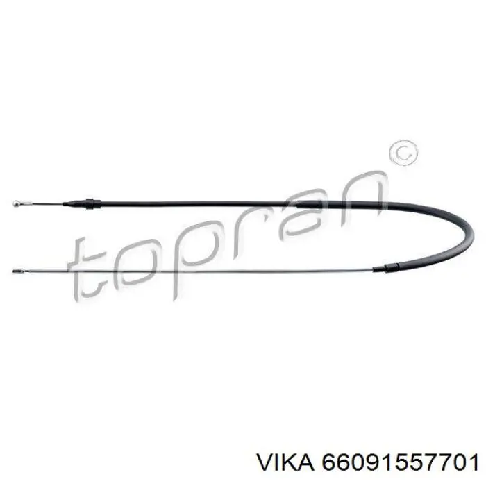 Cable de freno de mano trasero derecho/izquierdo 66091557701 Vika