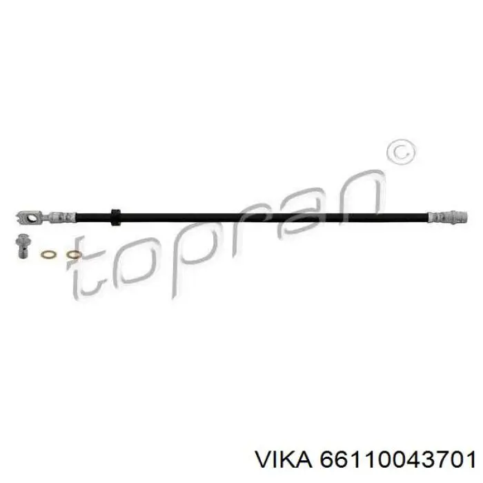 Шланг тормозной передний Vika 66110043701 цена, от 5.76 USD