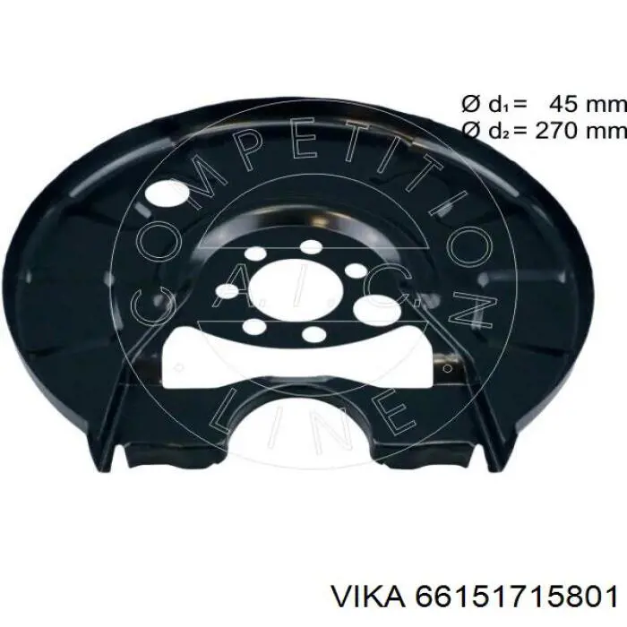 Щиток тормозного диска заднего правый VAG 191615612B цена, от 14.91 USD