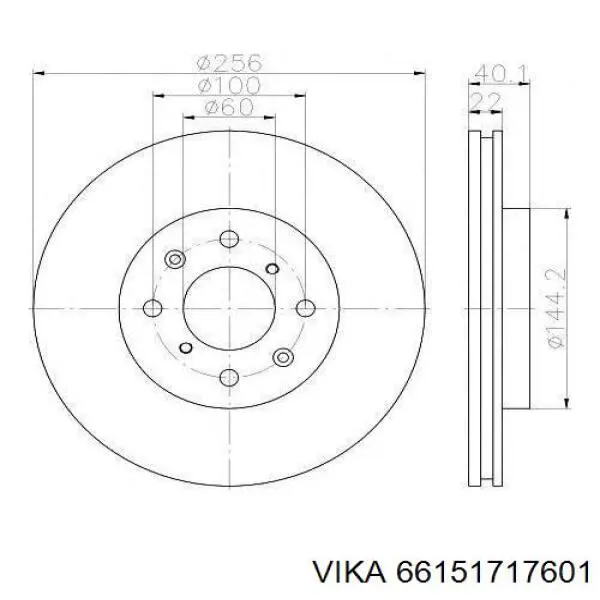 Тормоз дисковый передний Vika 66151717601 цена, от 57.50 USD