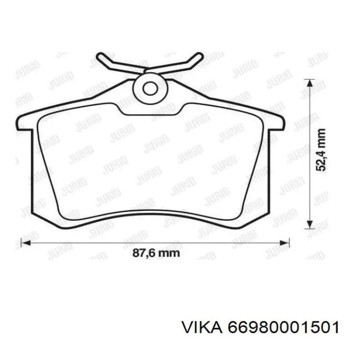 Купить 66980001501 Vika Колодки тормозные задние, дисковые