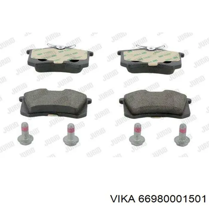 Задние тормозные колодки 66980001501 Vika