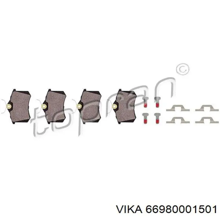 66980001501 Vika Колодки тормозные дисковые комплект