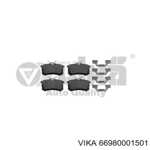66980001501 Vika колодки тормозные задние дисковые