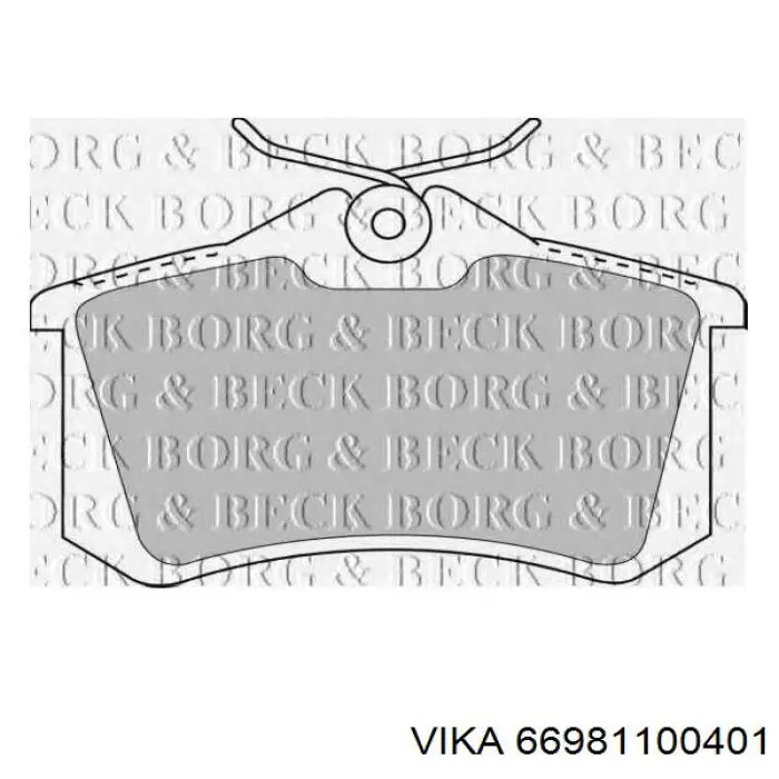 Задние тормозные колодки 66981100401 Vika