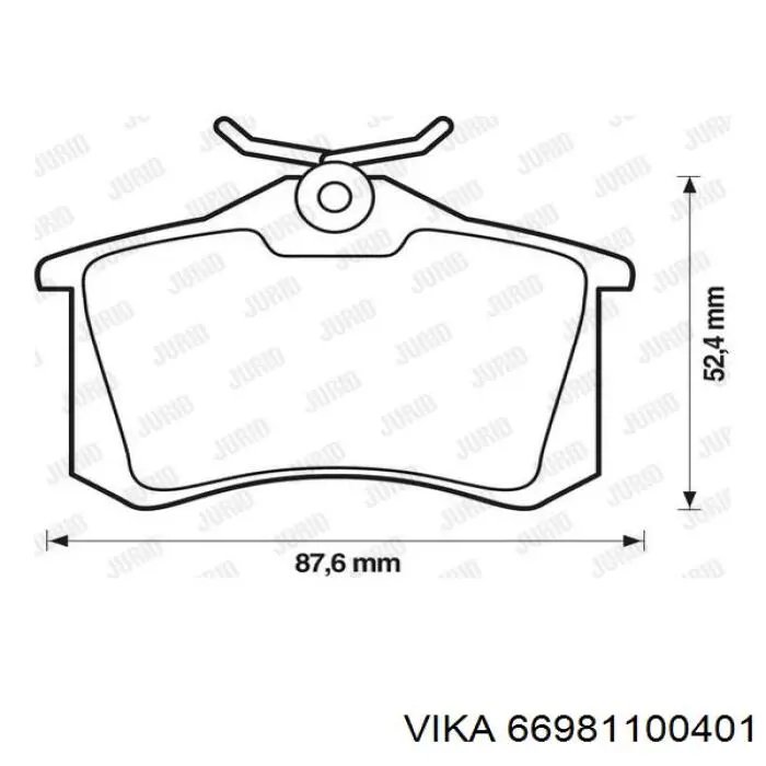 Задние тормозные колодки 66981100401 Vika