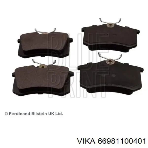 Колодки дисковые  Vika 66981100401 цена, от 14.06 USD