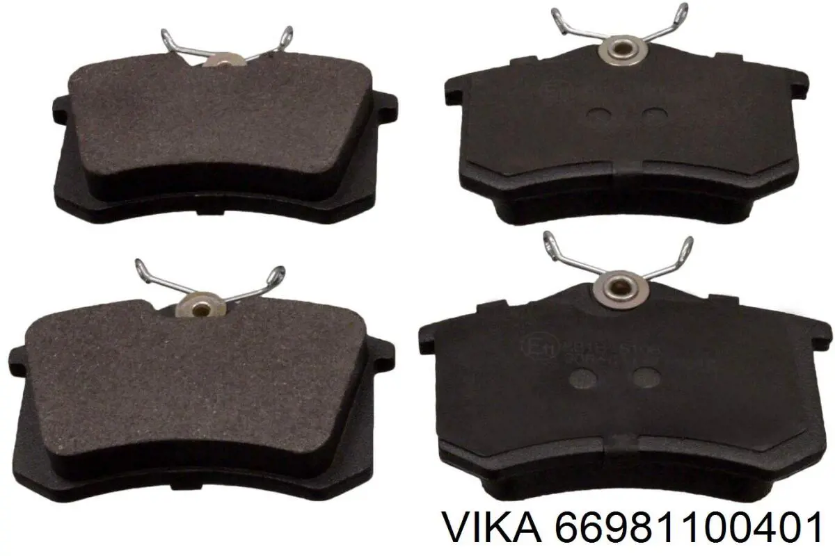 Колодки гальмові задні, дискові 66981100401 Vika