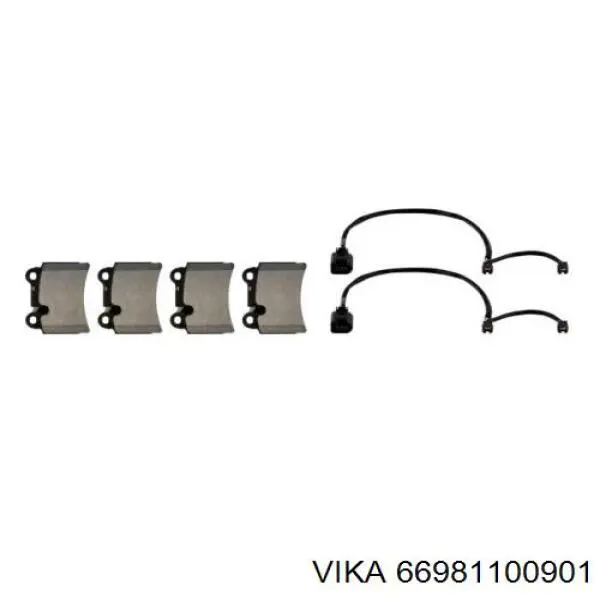 Колодки дисковые  Vika 66981100901 цена, от 23.65 USD