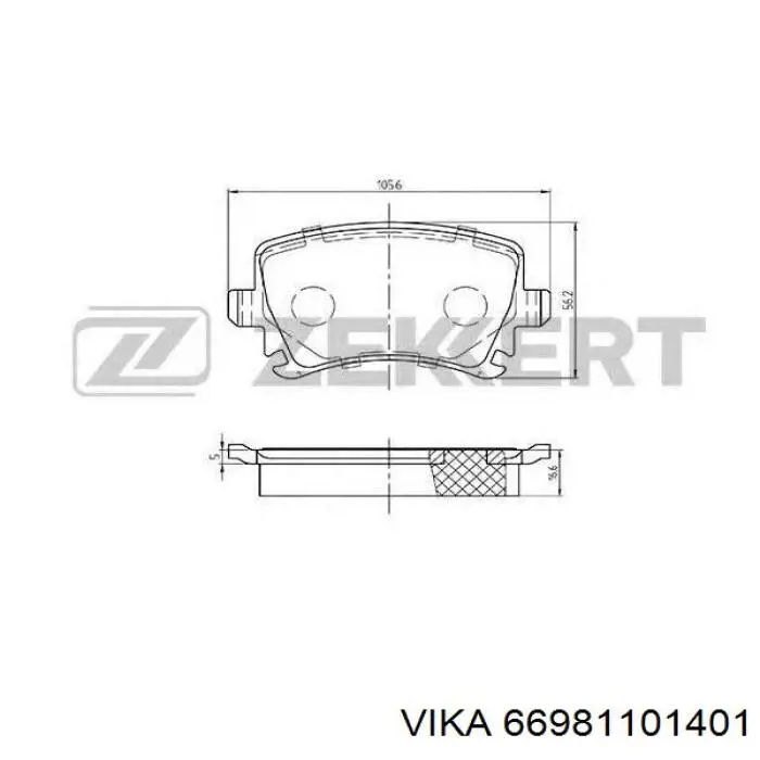 Колодки дисковые  Vika 66981101401 цена, от 13.94 USD