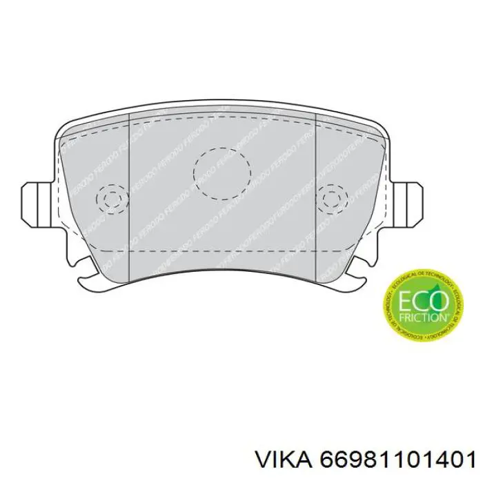 Купить 66981101401 Vika Колодки тормозные задние, дисковые