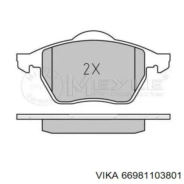 Купить 66981103801 Vika Колодки тормозные