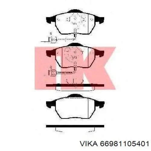 Колодки Vika 66981105401 цена, от 22.61 USD