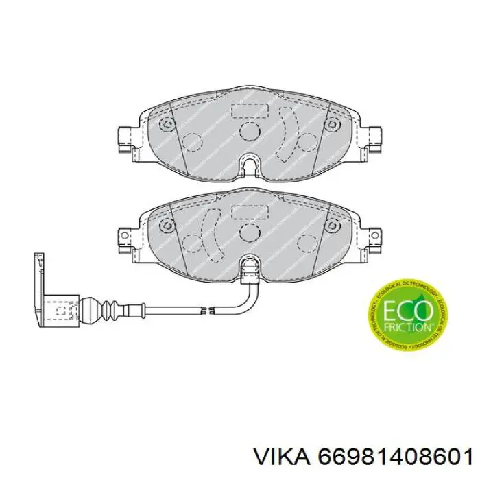 Колодки Vika 66981408601 цена, от 25.92 USD