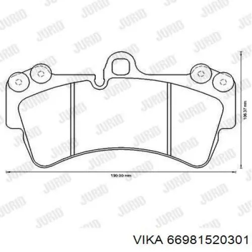 Колодки Vika 66981520301 цена, от 37.74 USD
