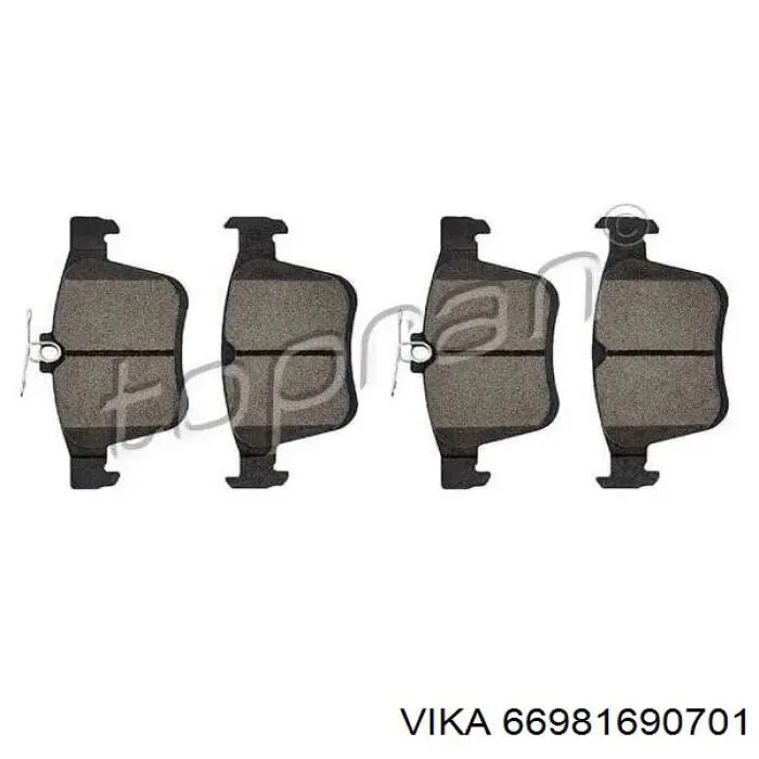 Колодки дисковые  Vika 66981690701 цена, от 37.17 USD
