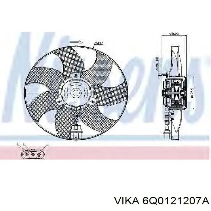 Диффузор радиатора охлаждения на Skoda Fabia 6Y3