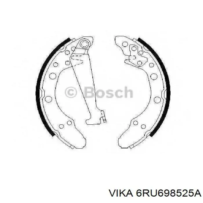 Задние барабанные колодки 6RU698525A Vika