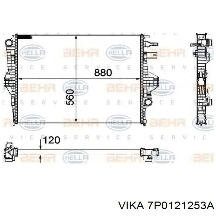 Радиатор охлаждения двигателя AVA FP74A921AV цена, от 149.43 USD